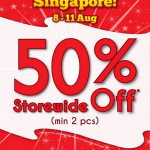 Bossini National Day Sale – Enjoy 50% Off Storewide (Till 11 Aug 2013)