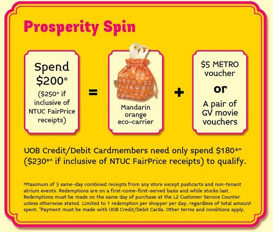 City Square Mall Prosperity Spin Exclusive (Till 17 Feb 2013)