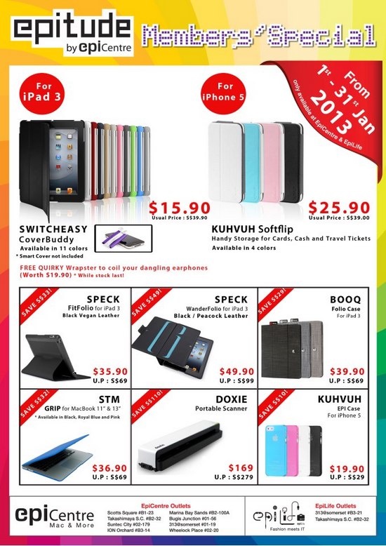 EpiCentre Members' Specials - Up To 50 Off (Till 31 Jan 2013)