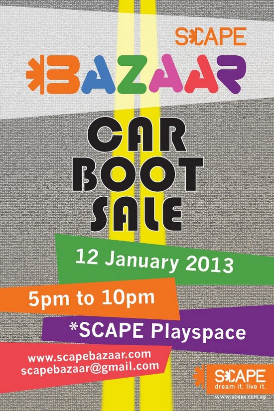 SCAPE Bazaar Car Boot Sale (12 Jan 2013)