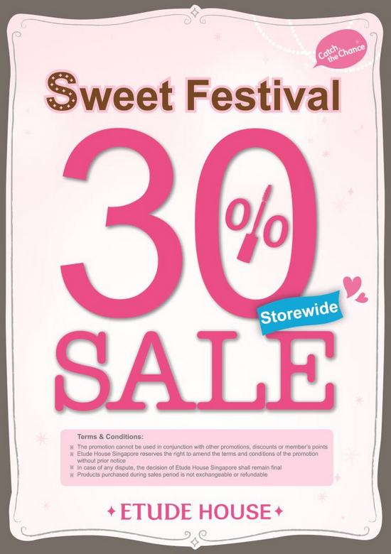 Etude House Sweet Festival Sale (Till 17 Feb 2013)