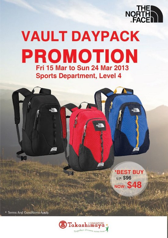 The North Face Vault Daypack Promotion (Till 24 Mar 2013)