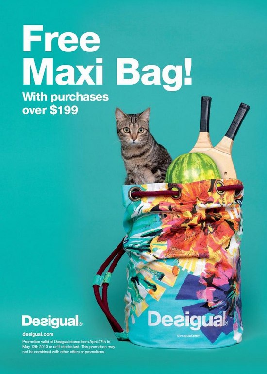 Free Maxi Bag @ Desigual (Till 12 May 2013)