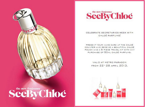 Metro Paragon Secretaries Week Promotion - Chloe Fragrance Complimentary Gift