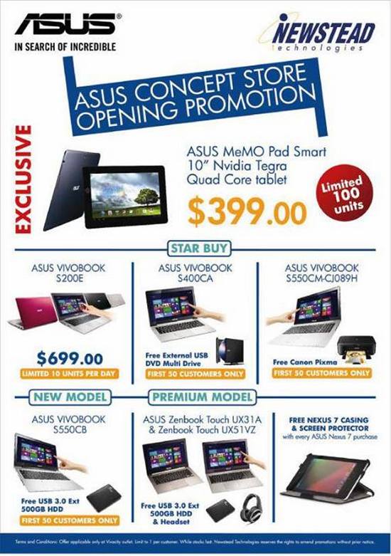 ASUS Concept Store Opening Specials