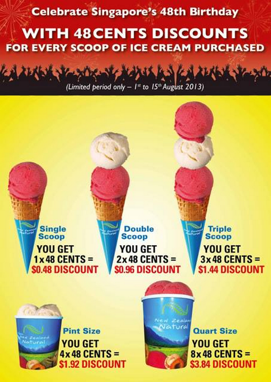 New Zealand Natural Cafe National Day Discounts (Till 15 Aug 2013)