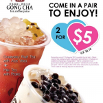 Gong Cha Valentine’s Day Promotion – 2 For $5