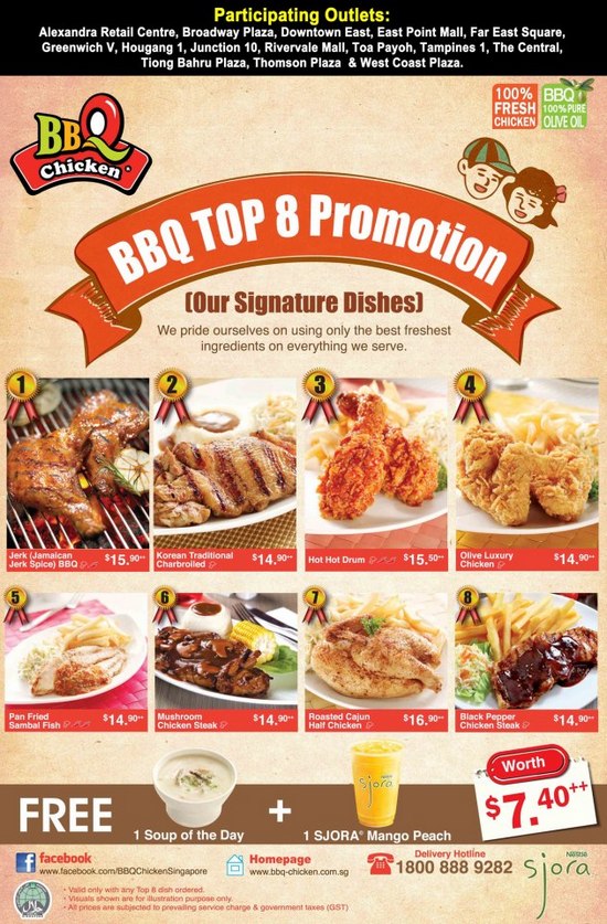 BBQ Chicken Top 8 Promotion | Singapore Great Deals